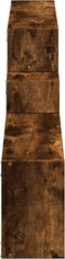 vidaXL - Wandkast - 158x18x53 - cm - bewerkt - hout - gerookt - eikenkleurig