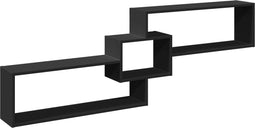 vidaXL - Wandkast - 158x18x53 - cm - bewerkt - hout - zwart