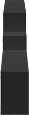 vidaXL - Wandkast - 158x18x53 - cm - bewerkt - hout - zwart