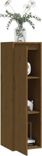 vidaXL - Wandkast - 30x30x100 - cm - massief - grenenhout - honingbruin