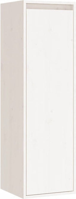 vidaXL - Wandkast - 30x30x100 - cm - massief - grenenhout - wit
