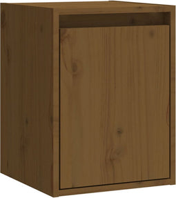 vidaXL - Wandkast - 30x30x40 - cm - massief - grenenhout - honingbruin
