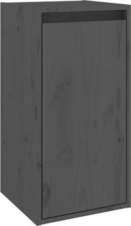 vidaXL - Wandkast - 30x30x60 - cm - massief - grenenhout - grijs
