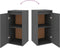 vidaXL - Wandkast - 30x30x60 - cm - massief - grenenhout - grijs