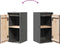 vidaXL - Wandkast - 30x30x60 - cm - massief - grenenhout - grijs