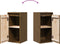 vidaXL - Wandkast - 30x30x60 - cm - massief - grenenhout - honingbruin