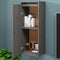 vidaXL - Wandkast - 30x30x80 - cm - massief - grenenhout - grijs