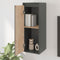vidaXL - Wandkast - 30x30x80 - cm - massief - grenenhout - grijs