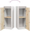 vidaXL - Wandkast - 30x30x80 - cm - massief - grenenhout - wit