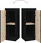 vidaXL - Wandkast - 30x30x80 - cm - massief - grenenhout - zwart