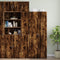 vidaXL - Wandkast - 30x42,5x40 - cm - bewerkt - hout - gerookt - eikenkleurig