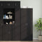 vidaXL - Wandkast - 30x42,5x40 - cm - bewerkt - hout - zwart