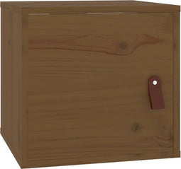 vidaXL - Wandkast - 31,5x30x30 - cm - massief - grenenhout - honingbruin