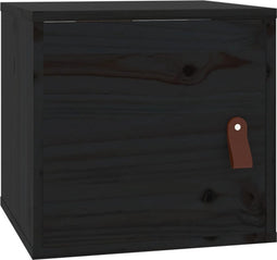vidaXL - Wandkast - 31,5x30x30 - cm - massief - grenenhout - zwart