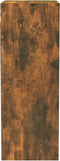 vidaXL - Wandkast - 34,5x32,5x90 - cm - bewerkt - hout - gerookt - eikenkleurig