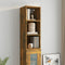 vidaXL - Wandkast - 34,5x32,5x90 - cm - bewerkt - hout - gerookt - eikenkleurig