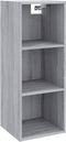 vidaXL - Wandkast - 34,5x32,5x90 - cm - bewerkt - hout - grijs - sonoma - eikenkleurig