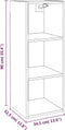 vidaXL - Wandkast - 34,5x32,5x90 - cm - bewerkt - hout - grijs - sonoma - eikenkleurig