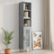 vidaXL - Wandkast - 34,5x32,5x90 - cm - bewerkt - hout - grijs - sonoma - eikenkleurig