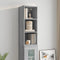 vidaXL - Wandkast - 34,5x32,5x90 - cm - bewerkt - hout - grijs - sonoma - eikenkleurig