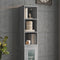 vidaXL - Wandkast - 34,5x32,5x90 - cm - bewerkt - hout - grijs - sonoma - eikenkleurig