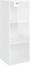 vidaXL - Wandkast - 34,5x32,5x90 - cm - bewerkt - hout - hoogglans - wit