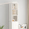 vidaXL - Wandkast - 34,5x32,5x90 - cm - bewerkt - hout - hoogglans - wit