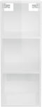 vidaXL - Wandkast - 34,5x32,5x90 - cm - bewerkt - hout - hoogglans - wit