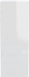 vidaXL - Wandkast - 34,5x32,5x90 - cm - bewerkt - hout - hoogglans - wit