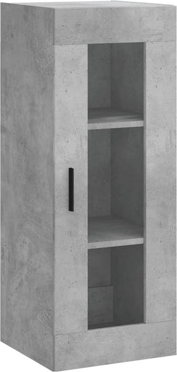 vidaXL - Wandkast - 34,5x34x90 - cm - betongrijs