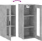 vidaXL - Wandkast - 34,5x34x90 - cm - betongrijs
