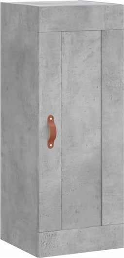 vidaXL - Wandkast - 34,5x34x90 - cm - bewerkt - hout - betongrijs