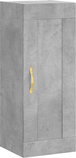 vidaXL - Wandkast - 34,5x34x90 - cm - bewerkt - hout - betongrijs