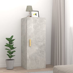 vidaXL - Wandkast - 34,5x34x90 - cm - bewerkt - hout - betongrijs