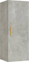 vidaXL - Wandkast - 34,5x34x90 - cm - bewerkt - hout - betongrijs