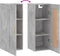 vidaXL - Wandkast - 34,5x34x90 - cm - bewerkt - hout - betongrijs