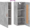 vidaXL - Wandkast - 34,5x34x90 - cm - bewerkt - hout - betongrijs