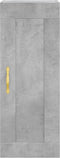 vidaXL - Wandkast - 34,5x34x90 - cm - bewerkt - hout - betongrijs