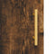 vidaXL - Wandkast - 34,5x34x90 - cm - bewerkt - hout - gerookt - eikenkleurig