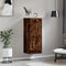 vidaXL - Wandkast - 34,5x34x90 - cm - bewerkt - hout - gerookt - eikenkleurig