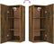 vidaXL - Wandkast - 34,5x34x90 - cm - bewerkt - hout - gerookt - eikenkleurig