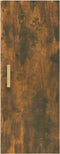 vidaXL - Wandkast - 34,5x34x90 - cm - bewerkt - hout - gerookt - eikenkleurig