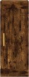 vidaXL - Wandkast - 34,5x34x90 - cm - bewerkt - hout - gerookt - eikenkleurig