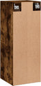 vidaXL - Wandkast - 34,5x34x90 - cm - bewerkt - hout - gerookt - eikenkleurig