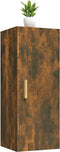 vidaXL - Wandkast - 34,5x34x90 - cm - bewerkt - hout - gerookt - eikenkleurig