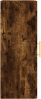 vidaXL - Wandkast - 34,5x34x90 - cm - bewerkt - hout - gerookt - eikenkleurig