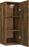 vidaXL - Wandkast - 34,5x34x90 - cm - bewerkt - hout - gerookt - eikenkleurig
