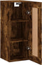 vidaXL - Wandkast - 34,5x34x90 - cm - bewerkt - hout - gerookt - eikenkleurig