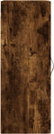 vidaXL - Wandkast - 34,5x34x90 - cm - bewerkt - hout - gerookt - eikenkleurig