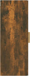 vidaXL - Wandkast - 34,5x34x90 - cm - bewerkt - hout - gerookt - eikenkleurig